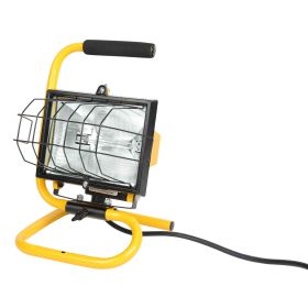 Hyper Tough Halogen Work Light,Yellow,500 Watts,Model 8624