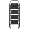 Portable Folding 4 Step Ladder Stool for Adults with Wide Anti-Slip Pedal