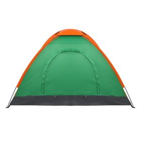 2-Person Waterproof Camping Dome Tent for Outdoor Hiking Survival Orange & Green