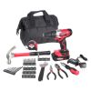 Hyper Tough 20V Max 3/8-in. Cordless Drill & 70-Piece DIY Home Tool Set Project Kit with 1.5Ah Lithium-Ion Battery & Charger, Bit Holder