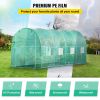 VEVOR Walk-in Tunnel Greenhouse, 14.8x6.6x6.6 ft Portable Plant Hot House w/ Galvanized Steel Hoops, 1 Top Beam, Diagonal Poles