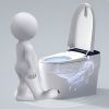 ST-GP-01 Smart Toilet with Heated Bidet Seat, Portable toilet with bidet built in AUTO Open&Close, AUTO Dual Flush