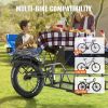 VEVOR Bike Cargo Trailer, 70 lbs Load Capacity, Heavy-Duty Bicycle Wagon Cart, Compact Storage & Quick Release Structure with Universal Hitch