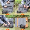 200W Portable Power Station, FlashFish 40800mAh Solar Generator with 110V AC Outlet/2 DC Ports/3 USB Ports, USB-C/QC3.0 for Phones