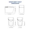 One Piece Smart Toilet With Built-in Bidet, 1.28 GPF Bidet Toilet With Heated Seat Warm Wash, Elongated Bidet Toilet With Auto Sensor Flush