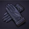 Womens Winter Leather Gloves Touchscreen Texting Warm Driving Lambskin Gloves