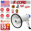 5 Core Megaphone Bullhorn Speaker 20W Bull Horn Battery Power Cheer Megafono 300 Meters Range Loudspeaker W Siren Recording Ergonomic Handle for Coach