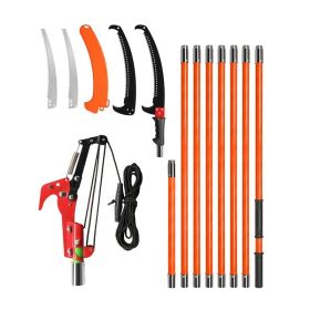 Lightweight Tree Trimmers Manual Pole Saw for Outdoor Plants (Color: Orange, Type: Garden Tools)