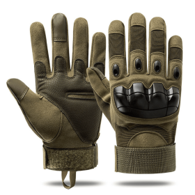 Unisex Airsoft Sports Gloves with Touchscreen Fingertip Capability (Color: Green, size: L)